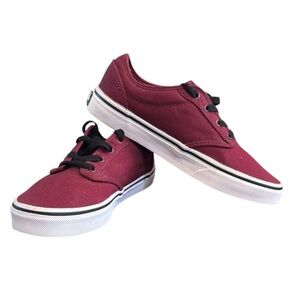 Vans Classics burgundy maroon red slight flaw black laces.  Skate shoes